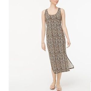 New J Crew Factory sleeveless animal knit midi dress small NWT